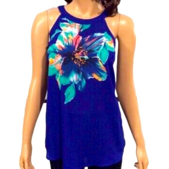 ROSE & Thyme Halter Sleeveless Blouse Size Medium - Picture 1 of 5